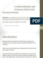 Exchange rate undervaluation and sectoral performance of the South African economy