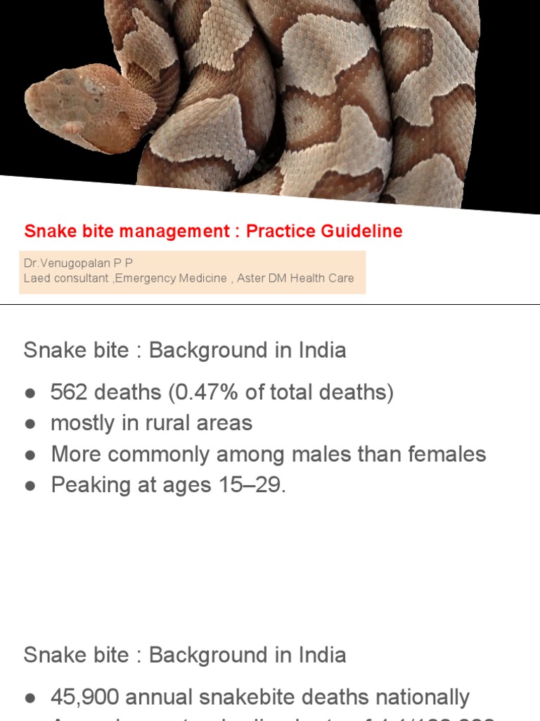 Snake Bite Management Guidelines | PDF | Coagulation | Snake
