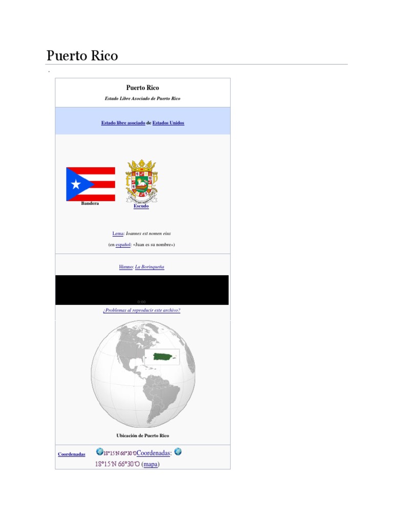 Historia Puerto Rico | PDF | Comunidad (área insular de los EE. UU ...