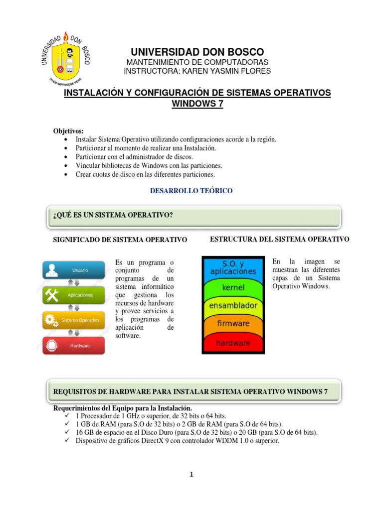 Instalación y Particionamiento en Windows 7 | PDF | Archivo de ...