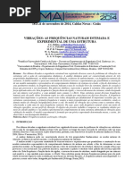 Vibrações - Frequencias Naturais Estimada e Experimental Em Estruturas