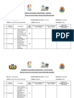 Informe de Actividades Comunitarias