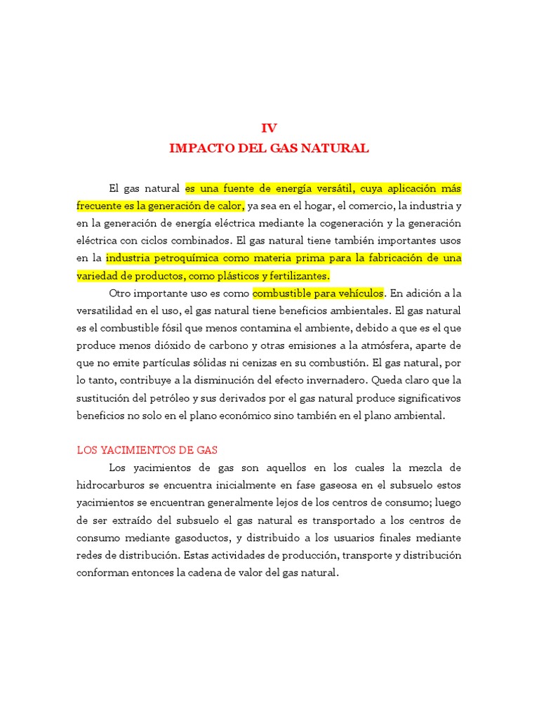 Impacto Del Gas Natural | PDF | Gas natural | Gas natural licuado
