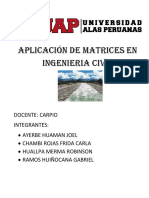 Aplicación de Matrices en Ingenieria Civil Word