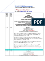 15th EANN 2014 Programme