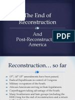 End of Reconstruction