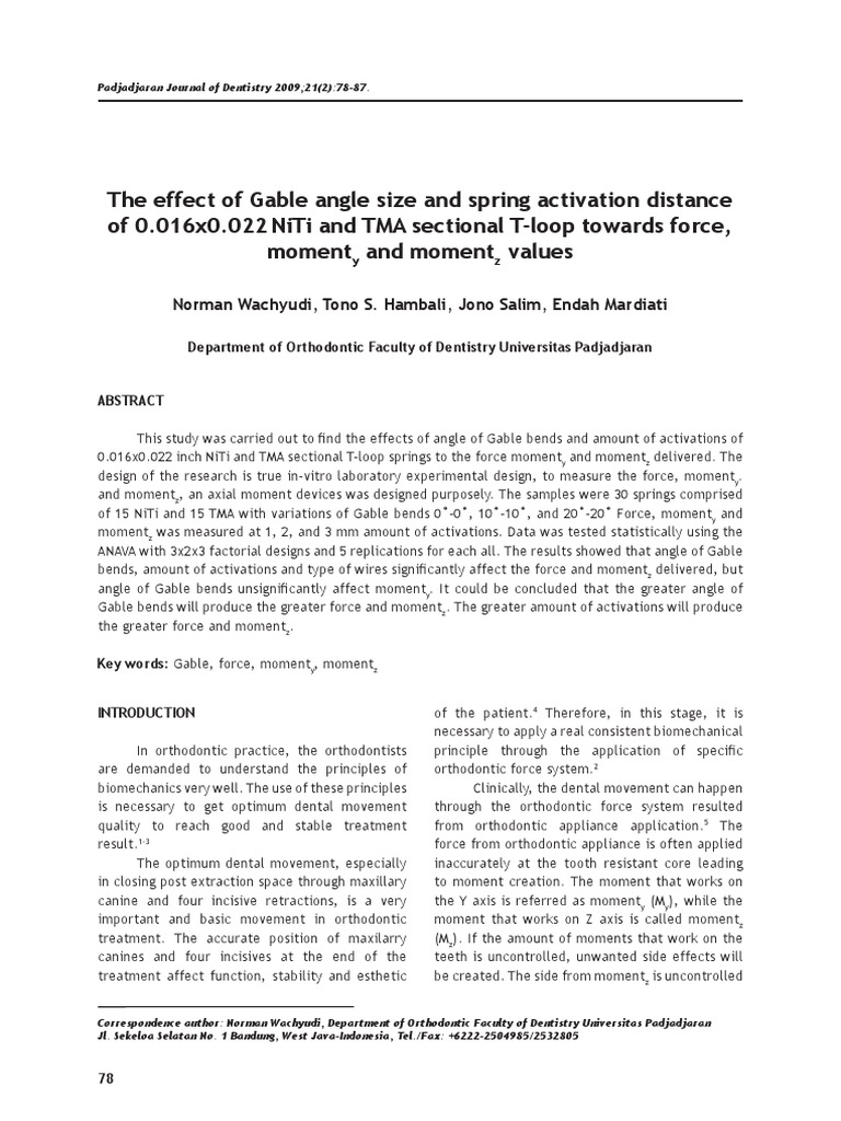 Effect of Gable Bend Incorporated Into Loop Mechanics On PDF