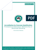 Accreditation by Assessment OSQualifcation Professional Association Membership Advanced Standing Booklet