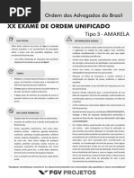 PROVA OAB CADERNO TIPO 3