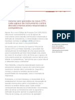 STJ - Notícias_ Mesmo Sem Previsão No Novo CPC, Cabe Agravo de Instrumento Contra Decisão Interlocutória Relacionada à Competência