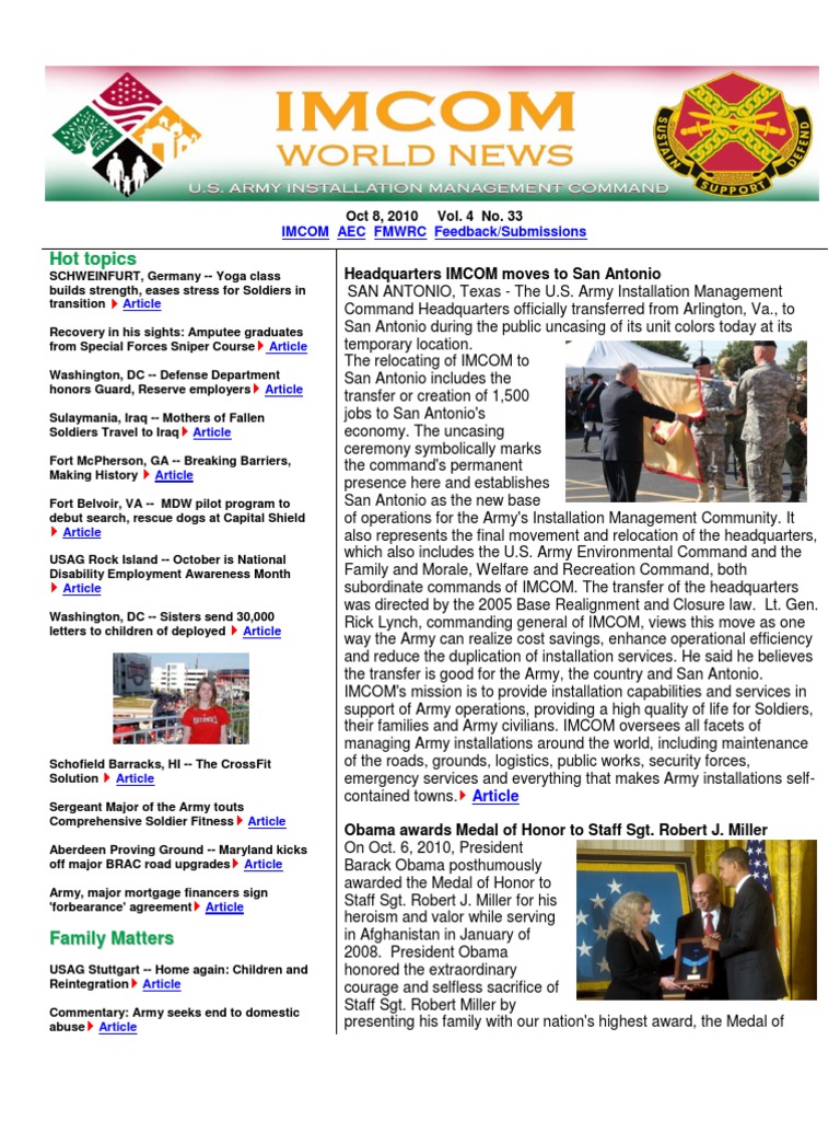IMCOM World News Oct. 8, 2010 | PDF | Major Depressive Disorder | Anxiety