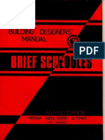 Brief Schedules - (Building Designers' Manual)