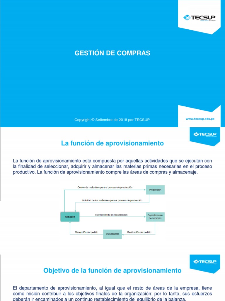 Sesion 3 Gestion de Compras | PDF | Obtención | Calidad (comercial)