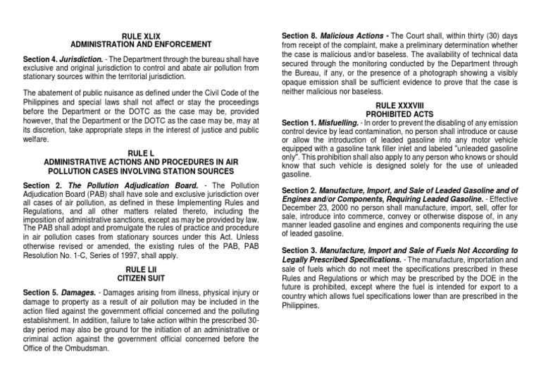 Clean Air Act Irr Cont PDF Clean Air Act (United States) Gasoline