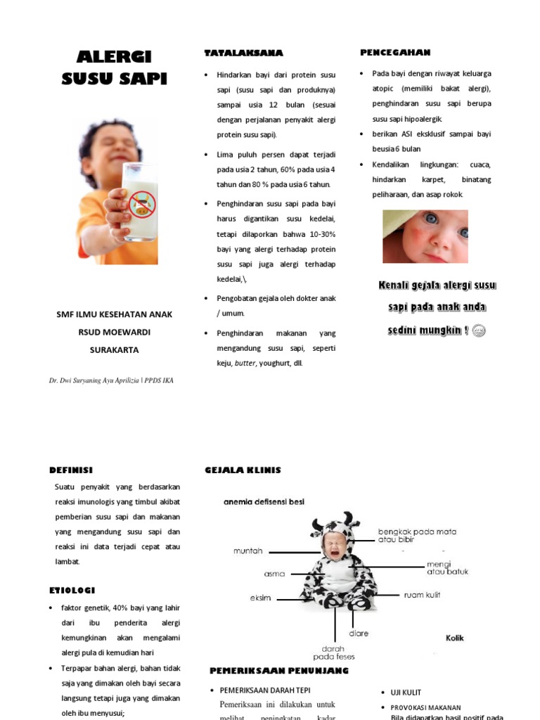 Alergi Susu Sapi: Tatalaksana & Pencegahan | PDF
