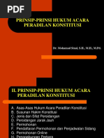 Prinsip-Prinsip Hukum Acara Peradilan Konstitusi