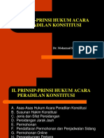 Prinsip-Prinsip Hukum Acara Peradilan Konstitusi