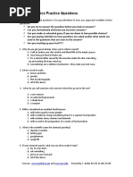 Multiple Choice Practice Questions