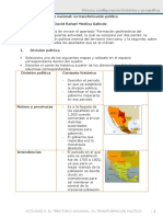 Actividad 5. El Territorio Nacional: Su Transformación Política