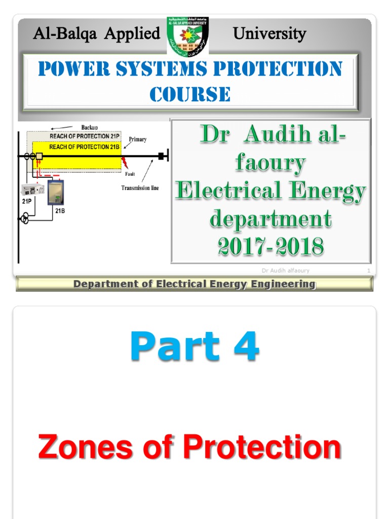 Power Systems Protection Course AlBalqa Applied University PDF