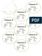 Nutrition Facts Bubur Asyura