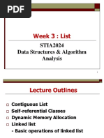 Week 3: List: STIA2024 Data Structures & Algorithm Analysis