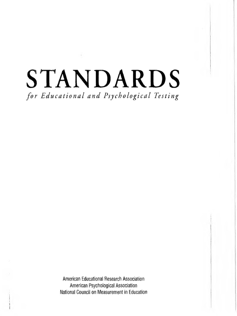 AERA, APA &amp; NCME (2014).Standards for educational and