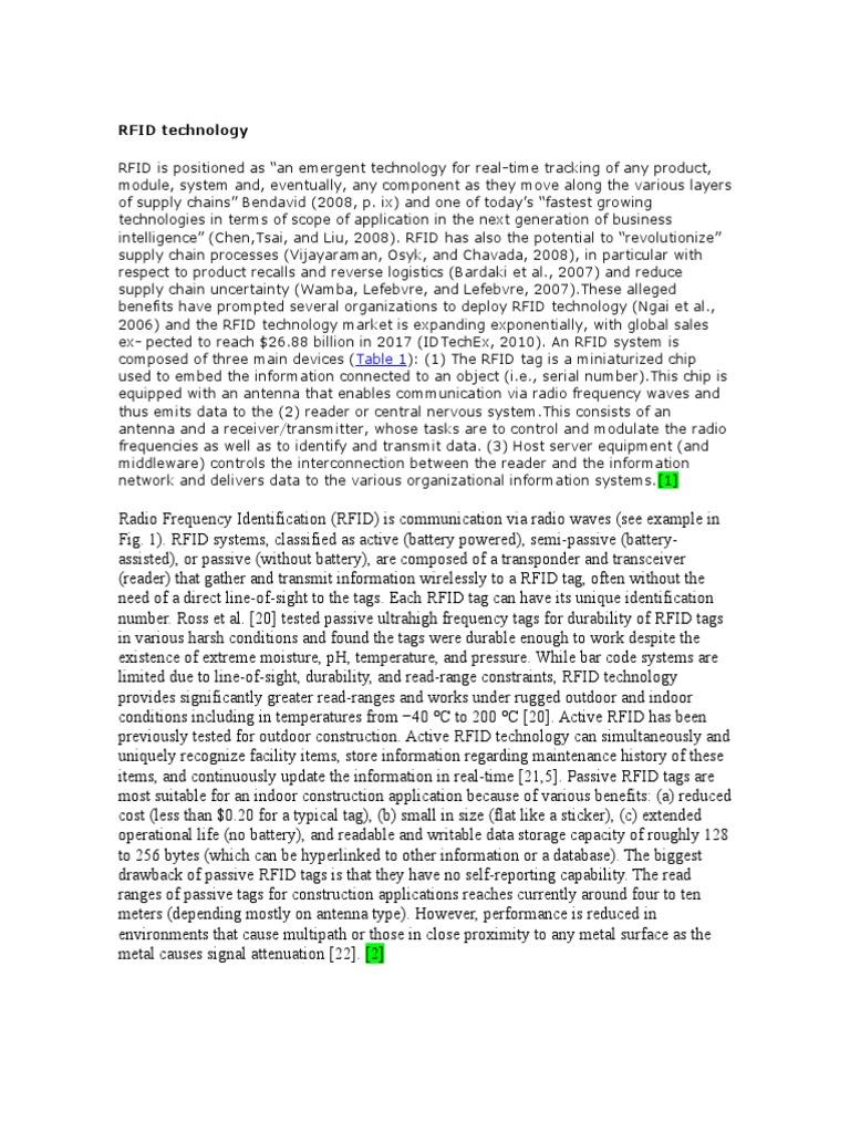 Understanding RFID Technology in Supply Chains | PDF | Radio Frequency ...