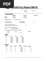 STAAD - Pro Report BM 03: Job Information