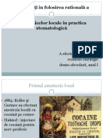 Actualitati in Folosirea Rationala A Anestezicelor Locale in Stomatologie