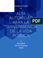 Dossier de Prensa Activity Report 2016 PDF