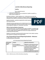 Overview of IFRS For Micro Finance Reporting Discussion July 2009