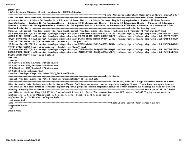 Windows10 Activation Text | Windows 10 | Microsoft Windows