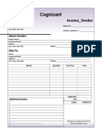 Invoice - Vendor - Form