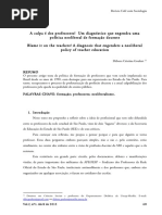 A Culpa é Dos Professores - Política Neoliberal de Formação Docente