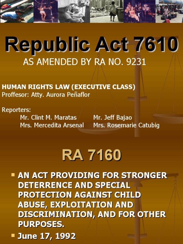 RA 7610: Child Protection Act Overview | PDF | Obscenity | Justice