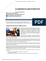 Superintendencia de Bancos Asume Control Reportes A Dinardap Ecuador