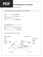 Yellow Submarine by The Beatles: 1) Fill in The Gaps Using The Words Below