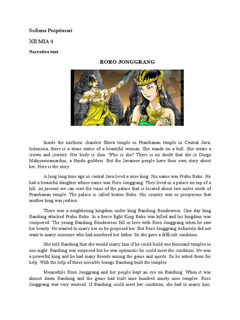 Roro Jonggrang Asian Mythology