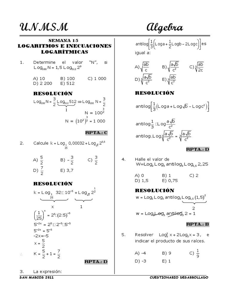 .Algebra 15 PDF | PDF | Combinatoria | Funciones especiales