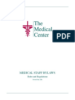 Medical Staff Bylaws: Rules and Regulations