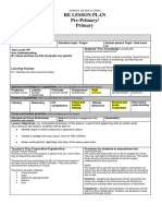 Re Lesson Plan Pre-Primary/ Primary