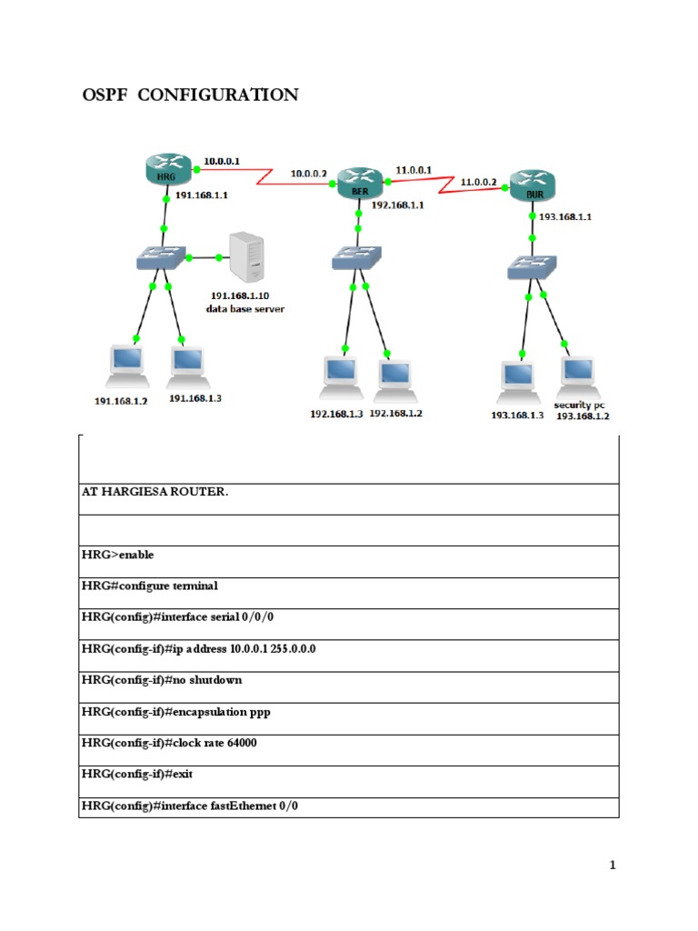 OSPF Configuration Guide for Routers | PDF