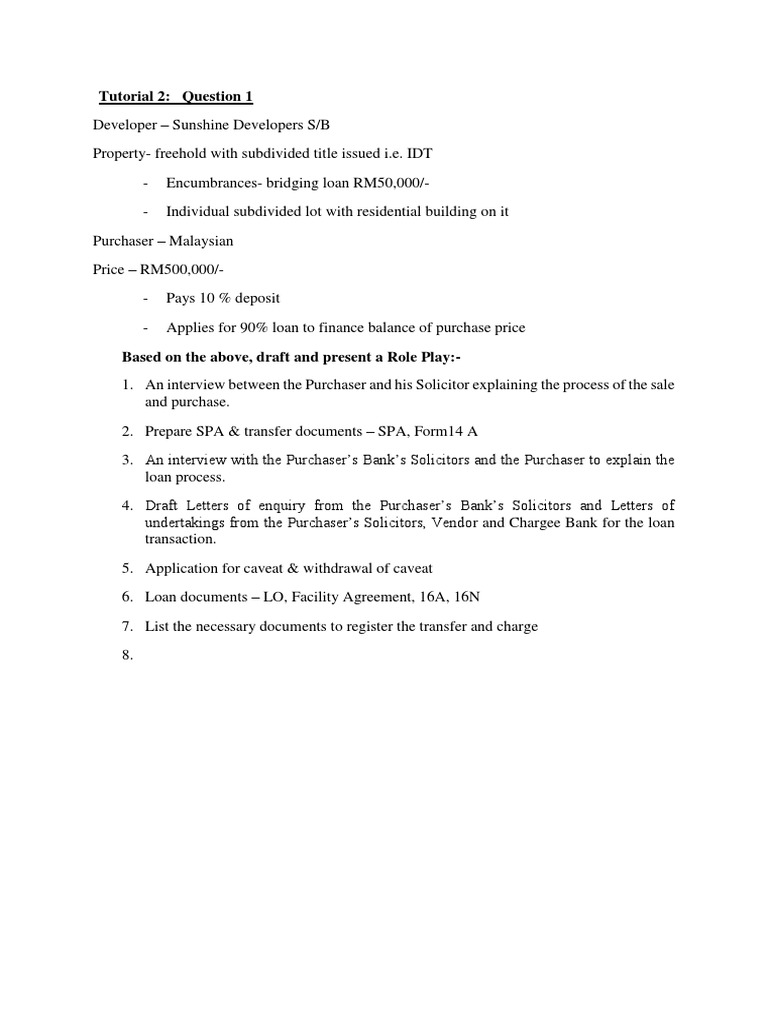 Tutorial 2: Question 1 | PDF