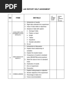 Checklist For Lab Report Self-Assessment & Report Framework