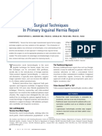 Surgical Techniques in Primary Inguinal Hernia Repair