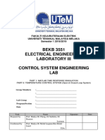 FAKULTI KEJURUTERAAN ELEKTRIK UNIVERSITI TEKNIKAL MALAYSIA MELAKA LAB REPORT