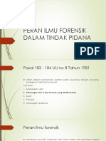 PERAN ILMU FORENSIK DALAM TINDAK PIDANA