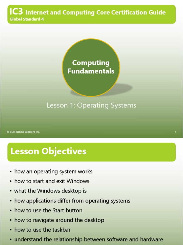 Computing Fundamentals: Internet and Computing Core Certification Guide ...
