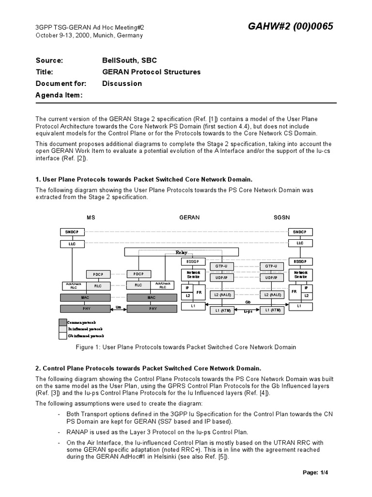 GERAN Protocol Architecture Overview | PDF | Computer Standards ...